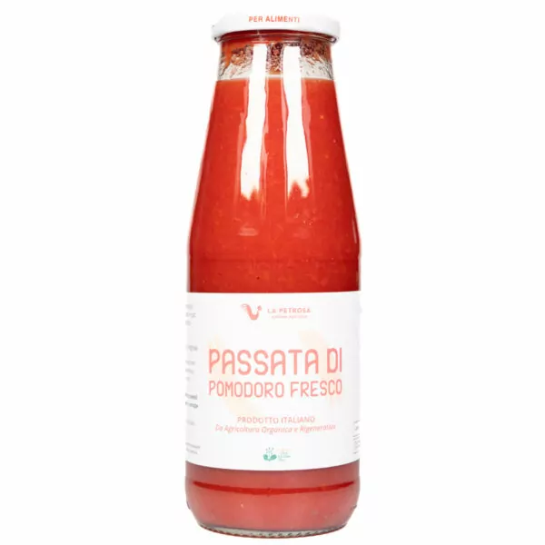 Passata Di Pomodoro Prodotto Dell'azienda Agricola La Petrosa Da Pomodori Coltivati Nel Cilento Da Agricoltura Auto Rigenerativa