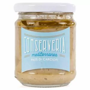 Patè di Carciofi coltivati da Conserveria Mediterranea e lavorati con metodi tradizionali. Coltivati artigianalmente in Cilento e raccolti a mano