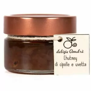 Chutney Di Cipolla E Uvetta. Salsa Per Formagi Prodotta Dall'azienda Agricola Delizie Andrè. Prodotto Artigianale Del Piemonte