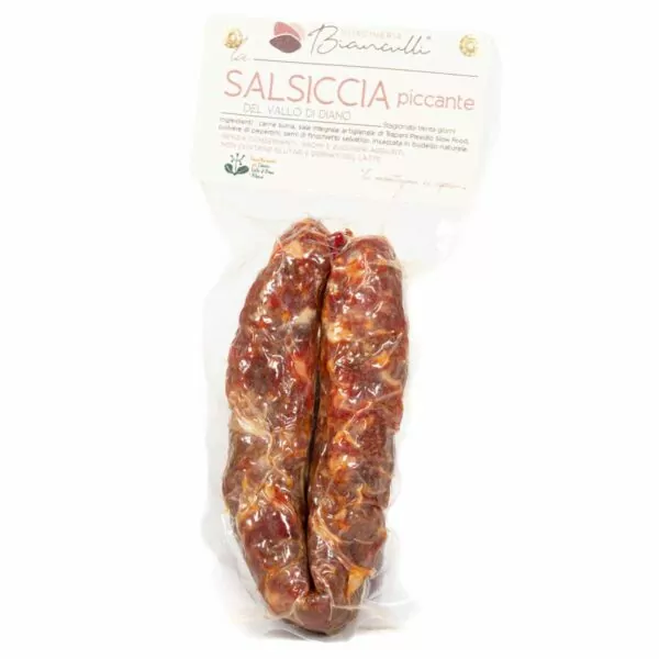 Salsiccia Piccante Rossa Prodotta Da Norcineria Bianculli Prodotto Artigianale Presidio Slow Food