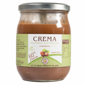 Crema spalmabile Gianduja 250 prodotta artigianalmento con Nocciole Piemote IGP