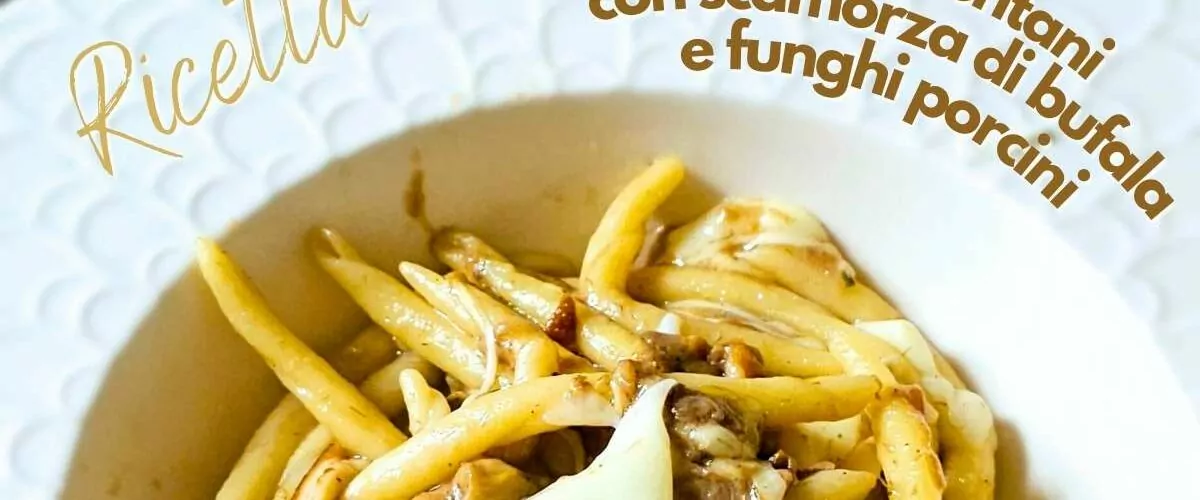 Ricetta Fork in Travel Con Fusilli Cilentani Scamorza Di Bufala, Funghi Porcini, E Vino Fiano Paestum. Una Vera Delizia Per Il Palato