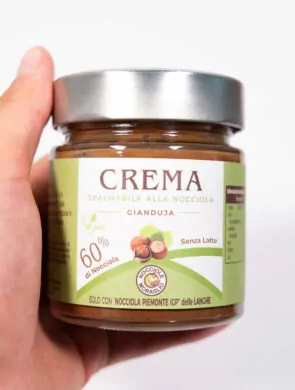 Crema spalmabile al Gianduja - con 60% di Nocciola Piemonte IGP 250g