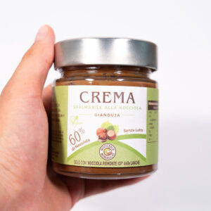 Crema spalmabile Gianduja 250 prodotta artigianalmento con Nocciole Piemote IGP