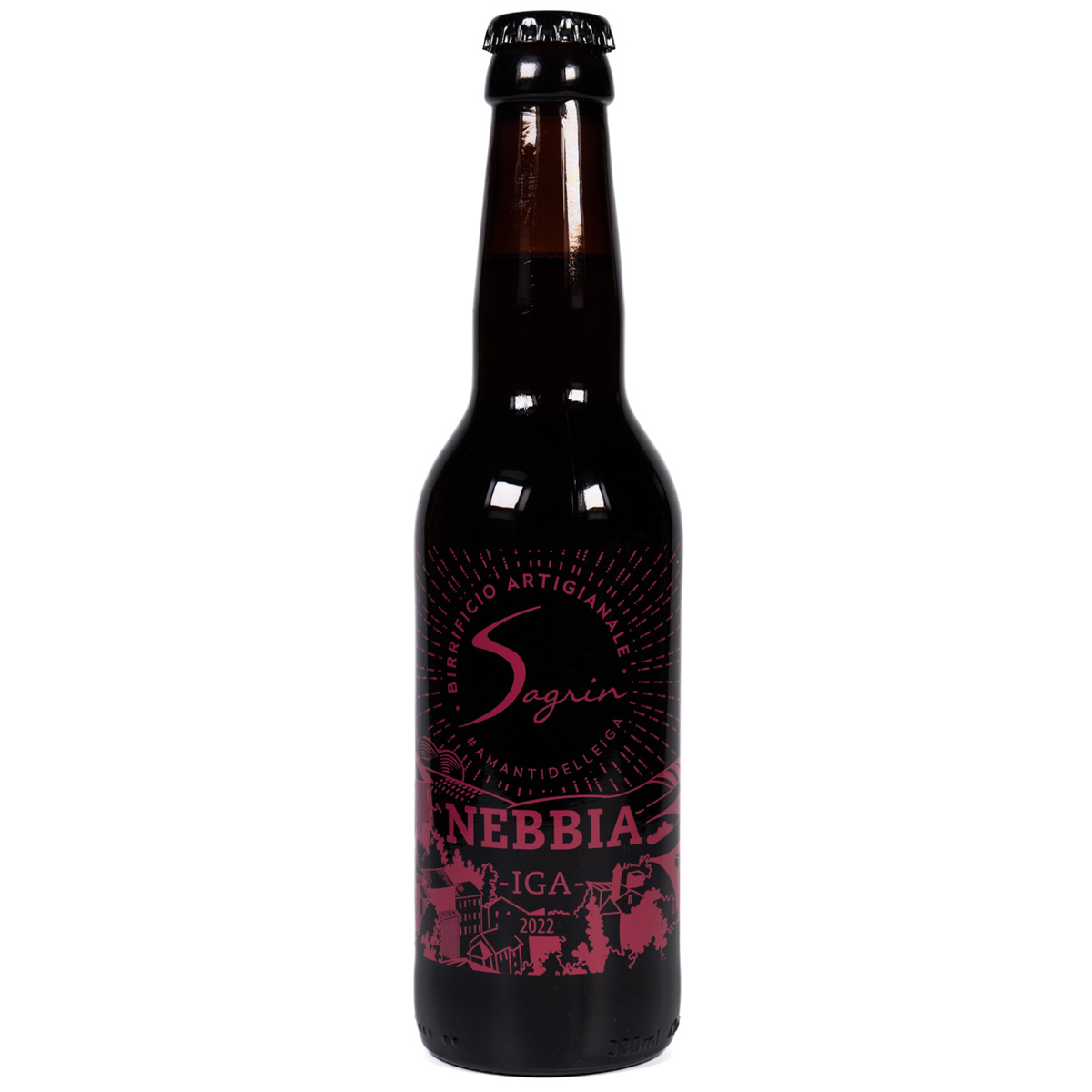 Birra artigianale IGA del birrificio Sagrin prodotto con mosto d'uva Nebbiolo