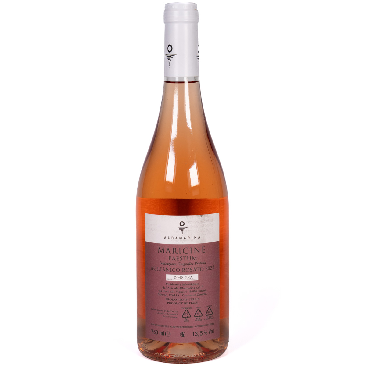 Vino artigianale del Cilento Bianco AlbaMarina Rosato Aglianico