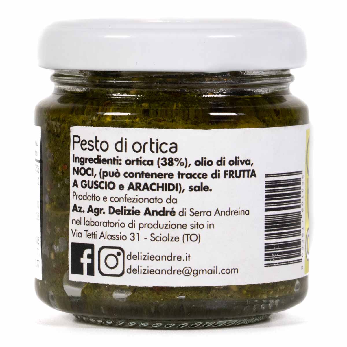 Pesto di Ortiche artigianale prodotto da Azienda Agricola Delizie Andrè