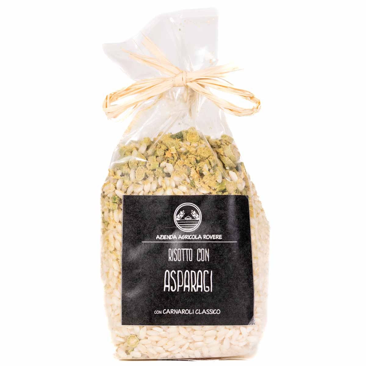 Risotto agli asparagi prodotto con riso dell'Azienda Agricola Rovere di Vercelli Piemonte